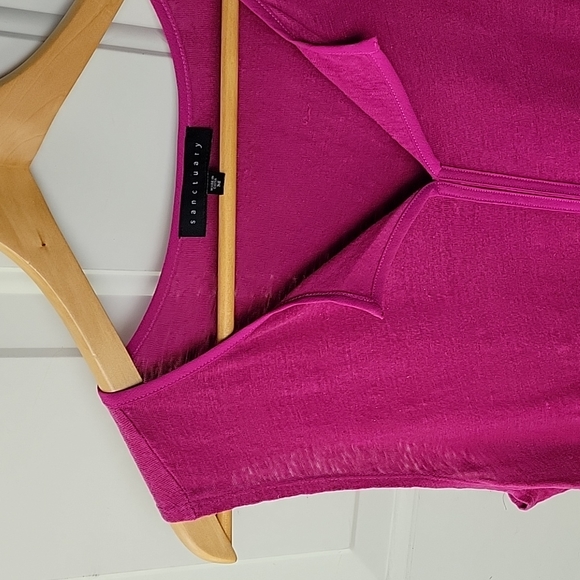 Sanctuary Fuchsia Linen Sleeveless Size M - Picture 3 of 7